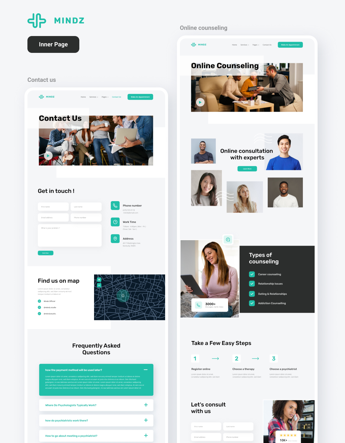 Mindz | Psychologist Website Template