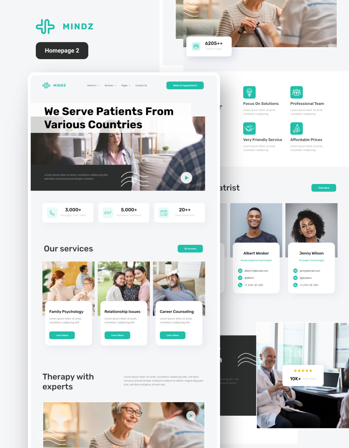 Mindz - Psychology & Counseling Elementor Template Kit