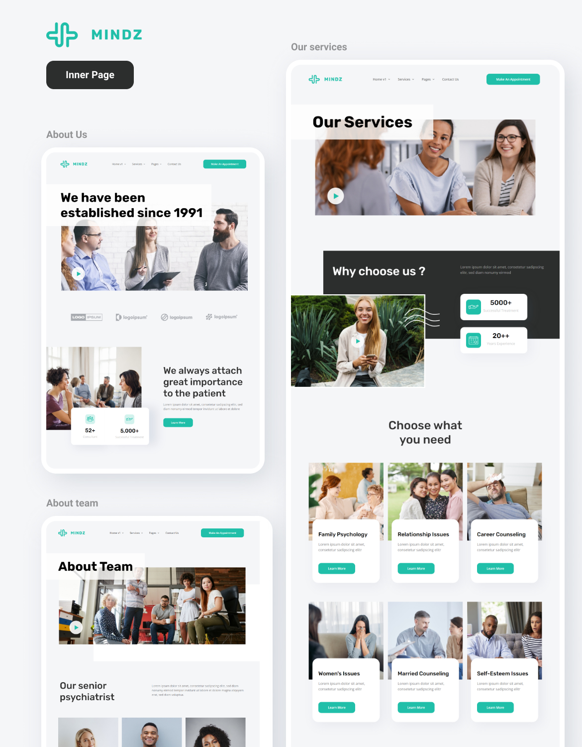 Mindz - Psychology & Counseling Elementor Template Kit